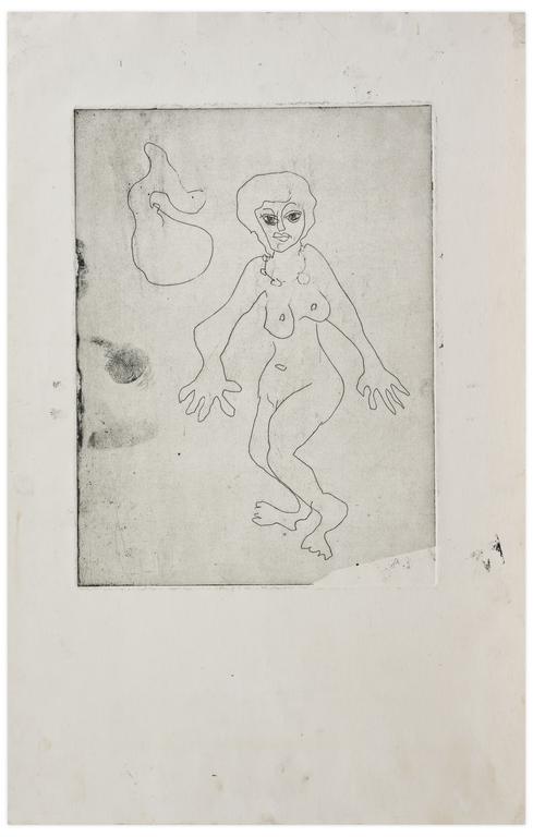 Catalogue raisonné, Norris Embry, Sans titre (Femme dansante, version au coin blanc), 1965