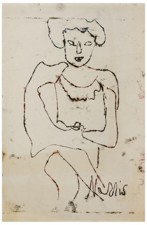 Catalogue raisonné, Norris Embry, Sans titre (Femme assise, jambes croisées), vers 1960-63