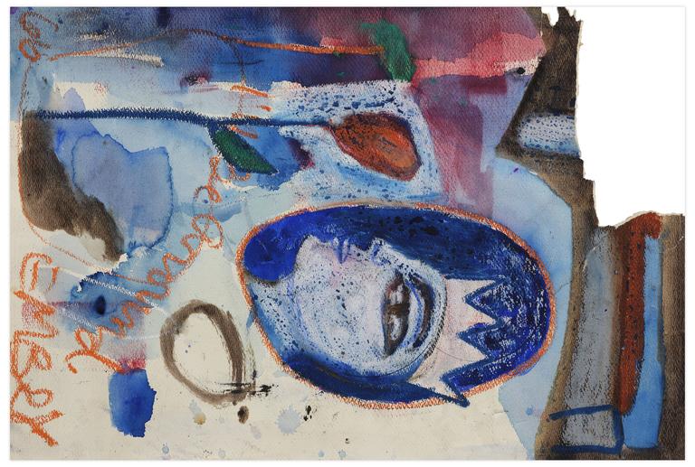 Catalogue raisonné, Norris Embry, Sans titre (Figure courronée de profil), 1966