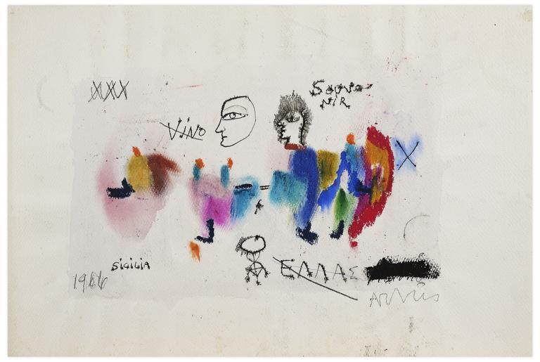 Catalogue raisonné, Norris Embry, Sans titre (Sicilia / Deux visages de profil), 1966