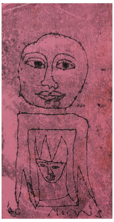 Catalogue raisonné, Norris Embry, Sans titre (Figure en buste et tête courronnée), 1966