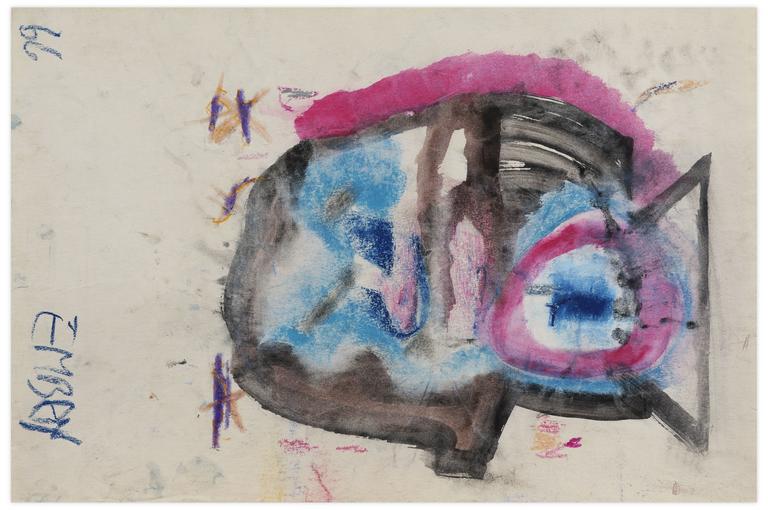 Catalogue raisonné, Norris Embry, Sans titre (Composition rose et noire), 1966