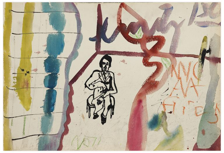 Catalogue raisonné, Norris Embry, Sans titre (Homme assis en costume), 1971