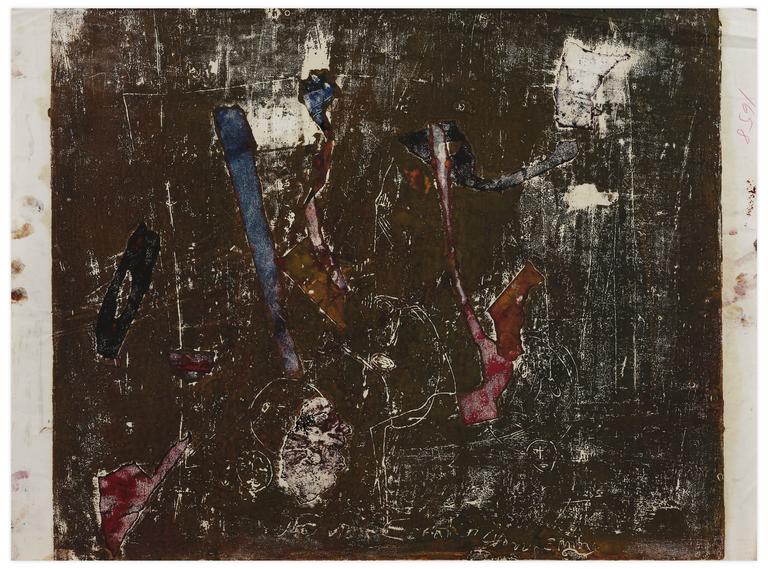 Catalogue raisonné, Norris Embry, Sans titre (Abstraction brune), vers 1955-60