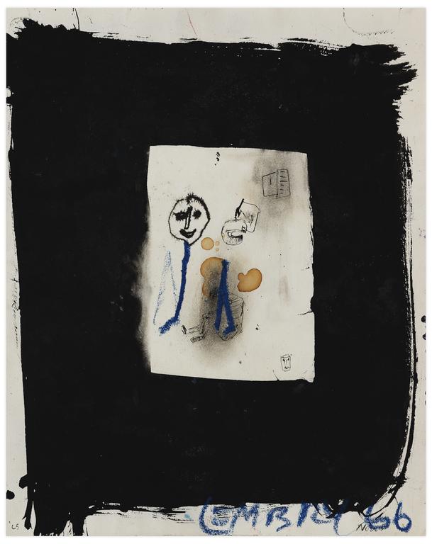 Catalogue raisonné, Norris Embry, Withdrawal (Figure, bords noir), 1965-66