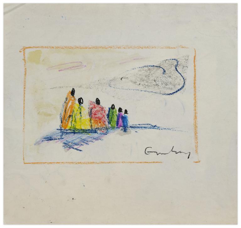 Catalogue raisonné, Norris Embry, Sans titre (Six figures), vers 1965