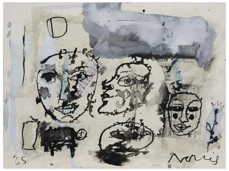 Catalogue raisonné, Norris Embry, Sans titre (Cing visage), 1965