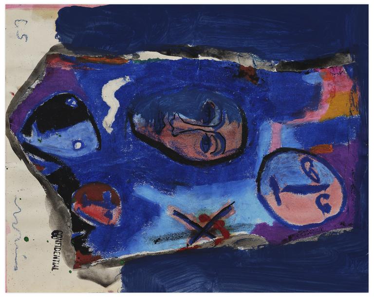 Catalogue raisonné, Norris Embry, Sans titre (Quatre masque - Confidiential), 1965