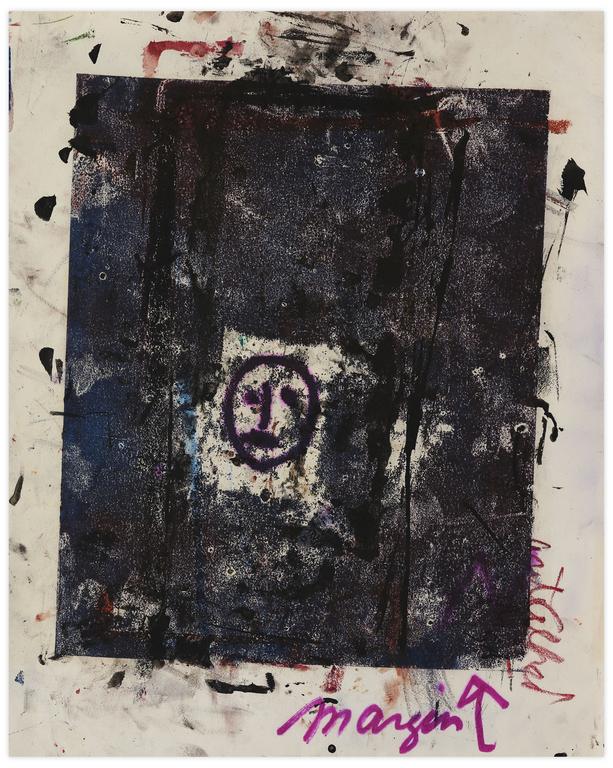 Catalogue raisonné, Norris Embry, Sans titre (Visage, fond pourpre), vers 1965
