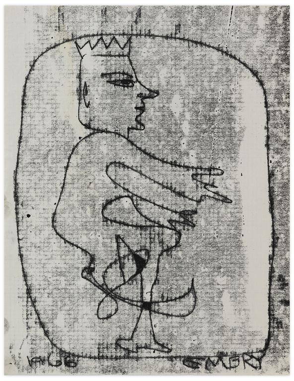 Catalogue raisonné, Norris Embry, Sans titre (Figure couronnée de profil), 1966