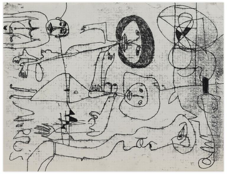 Catalogue raisonné, Norris Embry, Sans titre (Quatre figures debout), 1966