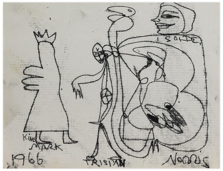 Catalogue raisonné, Norris Embry, Tristan & Isolde (Trois figures), 1966