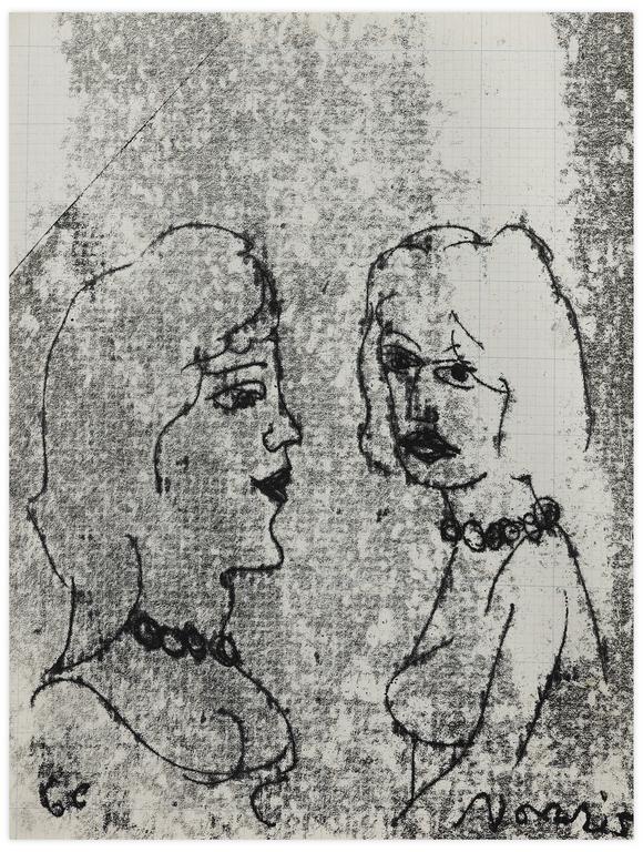 Catalogue raisonné, Norris Embry, Sans titre (Deux femmes au collier), 1966