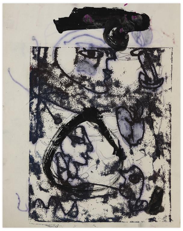 Catalogue raisonné, Norris Embry, Sans titre (Deux visages de profil), vers 1965