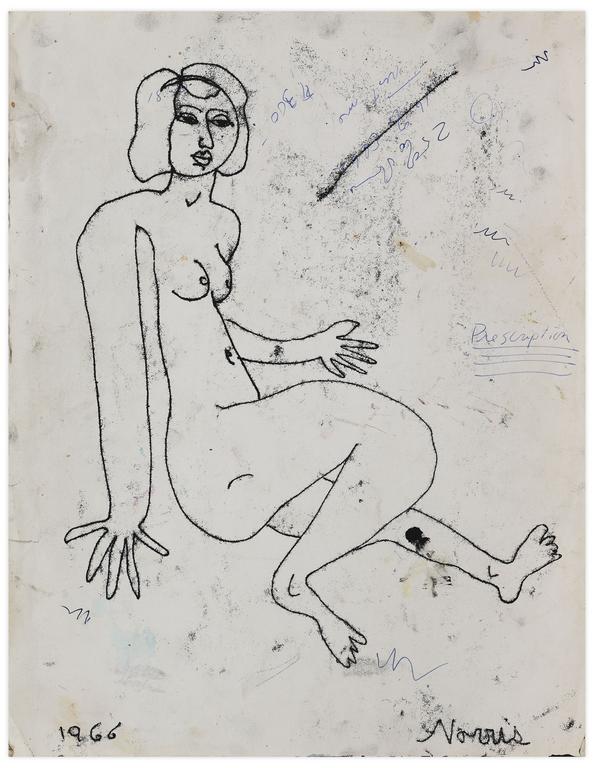 Catalogue raisonné, Norris Embry, Sans titre (Femme nue assise), 1966