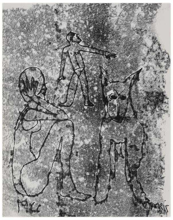 Catalogue raisonné, Norris Embry, Sans titre (Homme, femme et chien), 1966