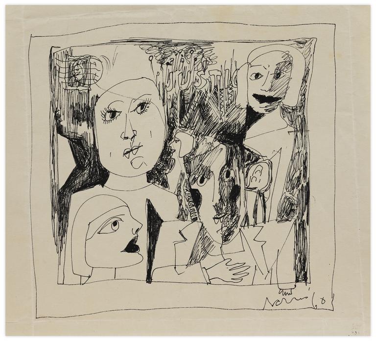 Catalogue raisonné, Norris Embry, Justice (Cinq figures), 1960