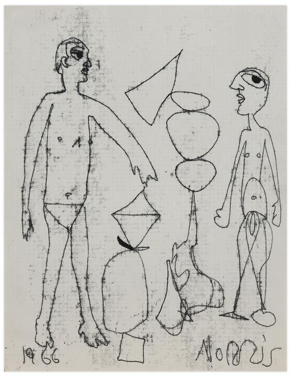 Catalogue raisonné, Norris Embry, Sans titre (Deux figures debouts), 1966