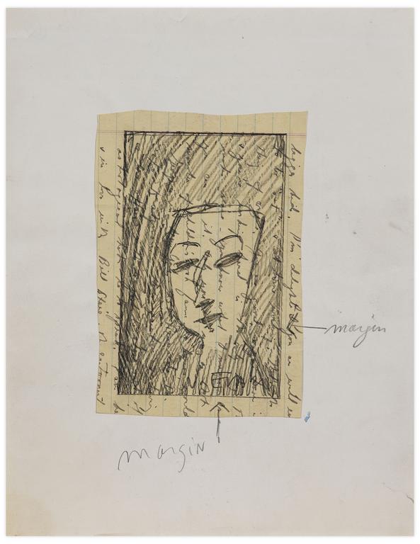 Catalogue raisonné, Norris Embry, Sans titre (Figure en buste), vers 1960