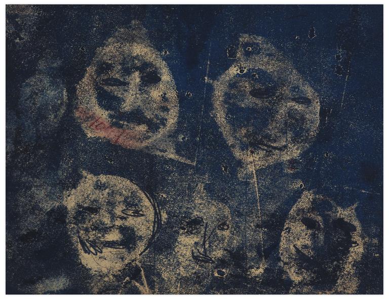 Catalogue raisonné, Norris Embry, Sans titre (Cinq masques), vers 1960-65