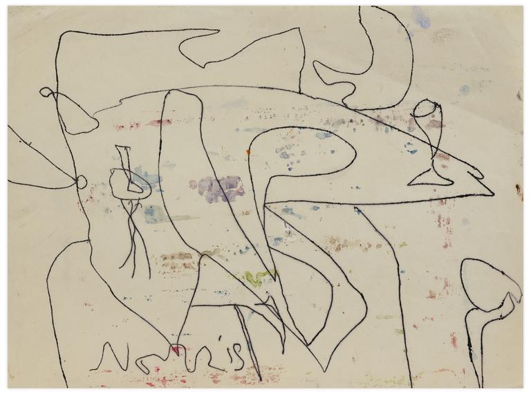 Catalogue raisonné, Norris Embry, Sans titre (Nature morte aux deux verres), vers 1955-60