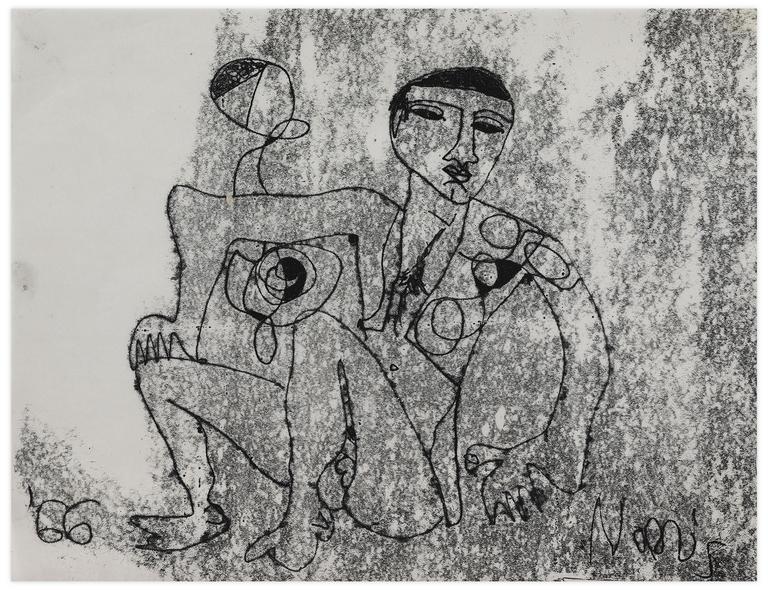 Catalogue raisonné, Norris Embry, Sans titre (Homme assis), 1966