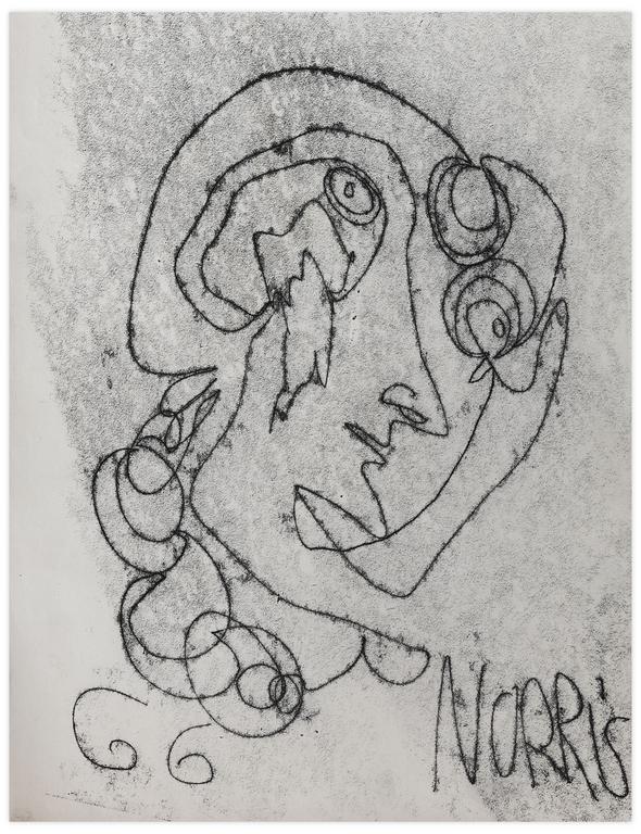Catalogue raisonné, Norris Embry, Sans titre (Visage de profil), 1966