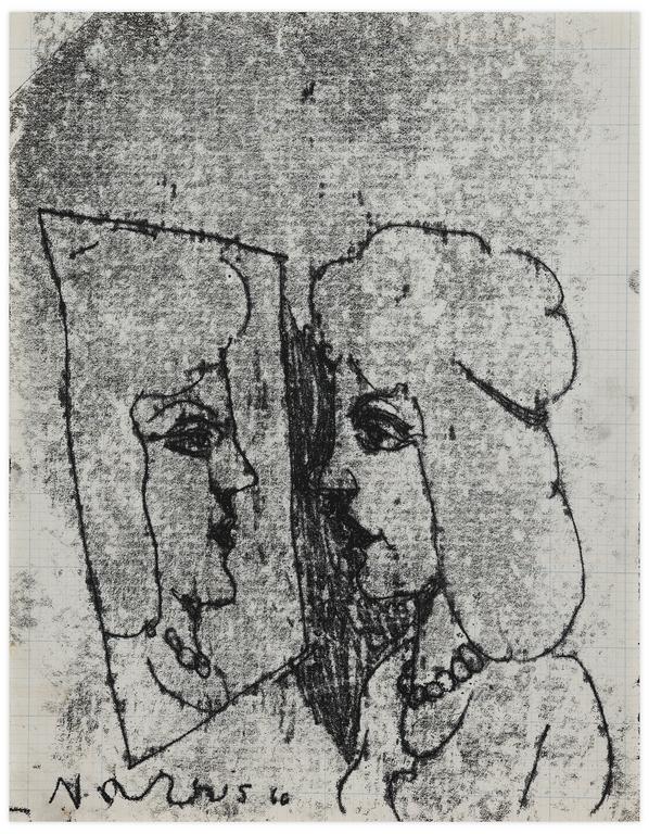 Catalogue raisonné, Norris Embry, Sans titre (Femme au miroir), 1966