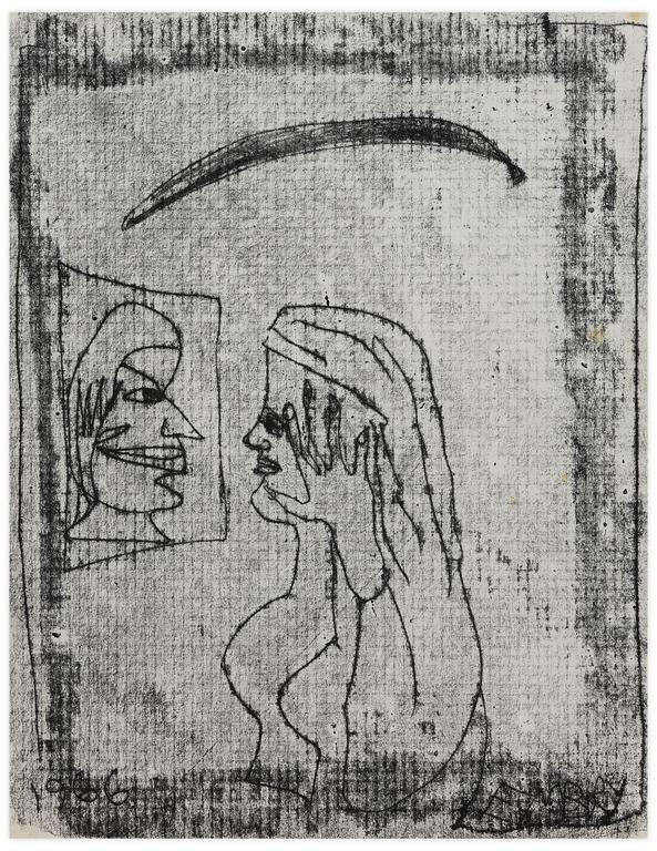 Catalogue raisonné, Norris Embry, Sans titre (Femme au miroir), 1966