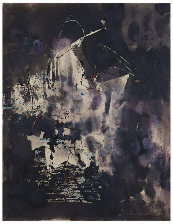 Catalogue raisonné, Norris Embry, Sans titre (Composition pourpre), vers 1960