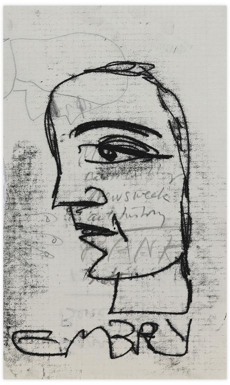 Catalogue raisonné, Norris Embry, Sans titre (Visage d'homme de profil à gauche), vers 1966