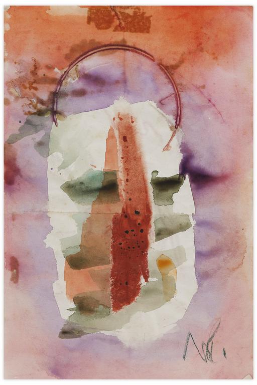 Catalogue raisonné, Norris Embry, Sans titre (Masque sur fond orange), vers 1960