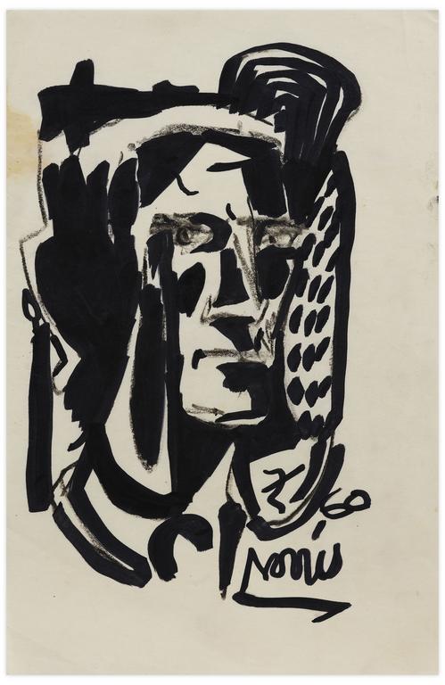 Catalogue raisonné, Norris Embry, Sans titre (Autoportrait ?), 1960