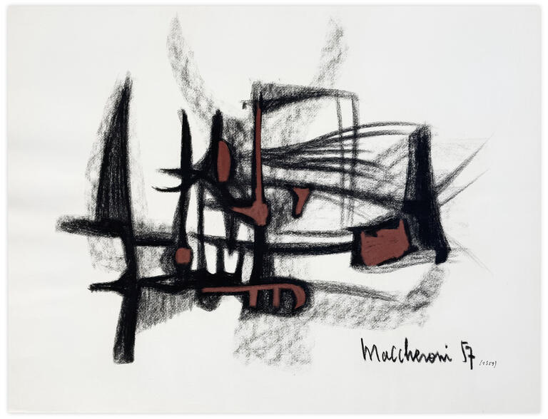 Catalogue raisonné, Henri Maccheroni, Sans titre, Journal de l’œuvre - 1957
