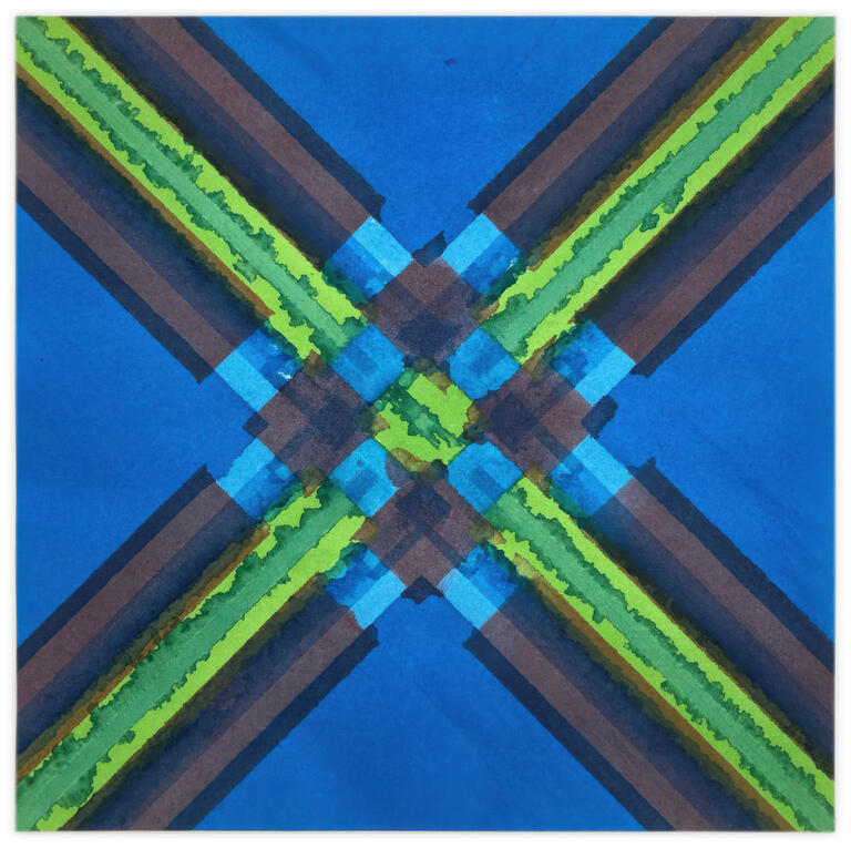 Catalogue raisonné, Henri Maccheroni, Egypte bleu - 1987