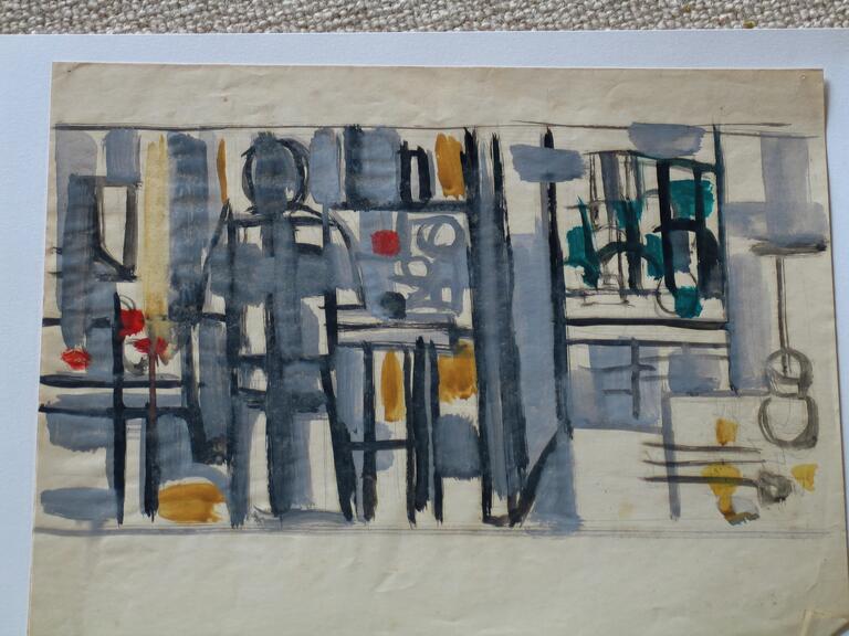 Catalogue raisonné, Hans Seiler, Peintre devant son chevalet, circa 1950