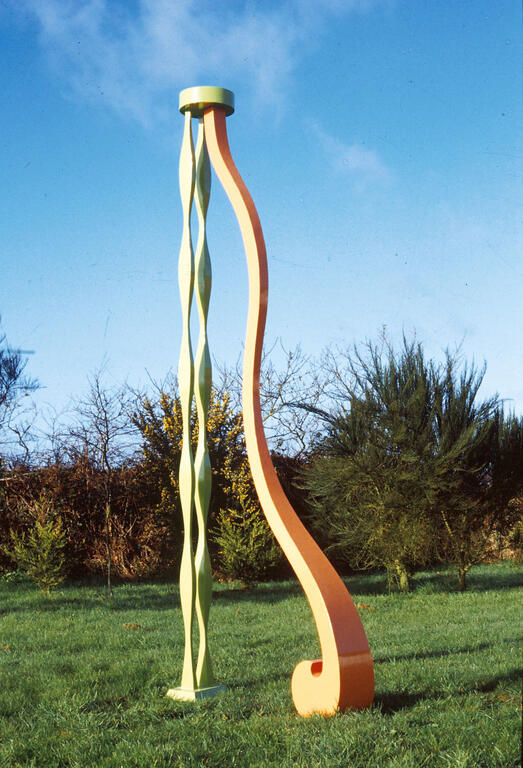 Catalogue raisonné, Jean-Paul Thaéron, Colonne, vert, orange - 1990