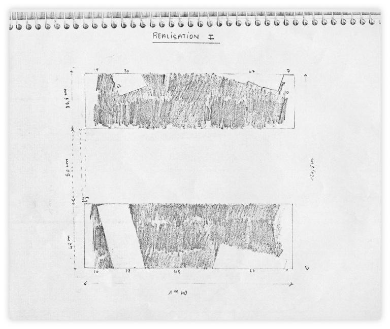 Bernadette Delrieu, Carnet de dessins pour montages des grandes réalisations murales - 1977-1979