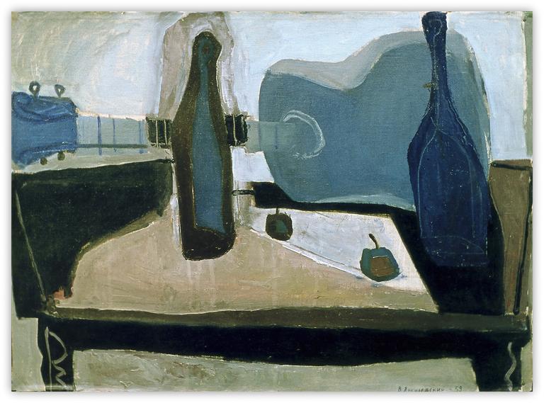 Catalogue raisonné, Vladimir Yankilevsky, Still Life with Guitar, 1959
