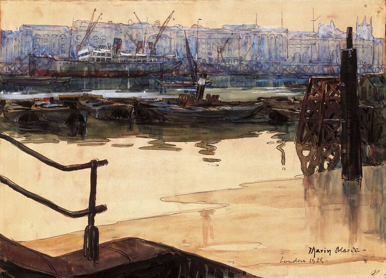 Catalogue raisonné, Marin Marie, Cargo au port de Londres, 1925