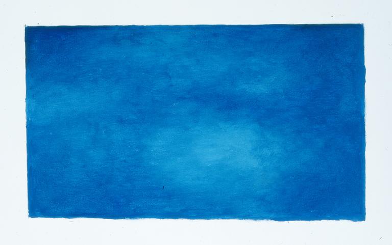 Catalogue raisonné, Etude de couleur bleue