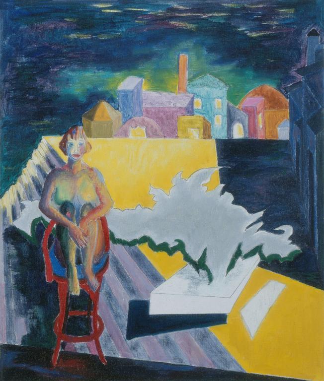 Catalogue raisonné, Brigitte Moreau Serre, Femme assise devant la ville