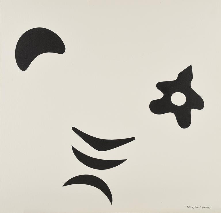 Catalogue raisonné, Jean Legros, Pochoir, Astrale (5 formes noires), 1973