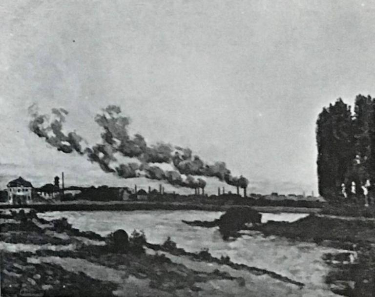 Catalogue raisonné, Armand Guillaumin, Soleil couchant à Ivry, 1873