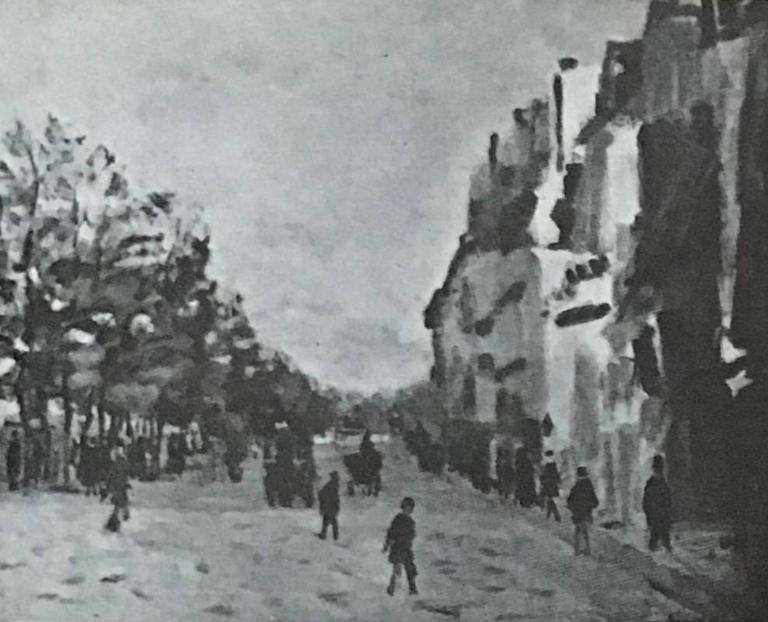 Paris, quai de Bercy, effet de neige, 1873