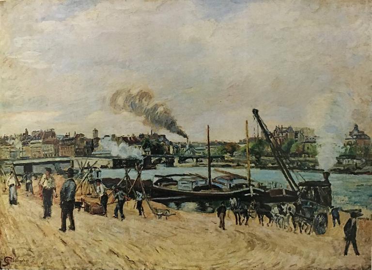 Armand Guillaumin, Le Quai Saint Bernard au printemps, Paris, 1880