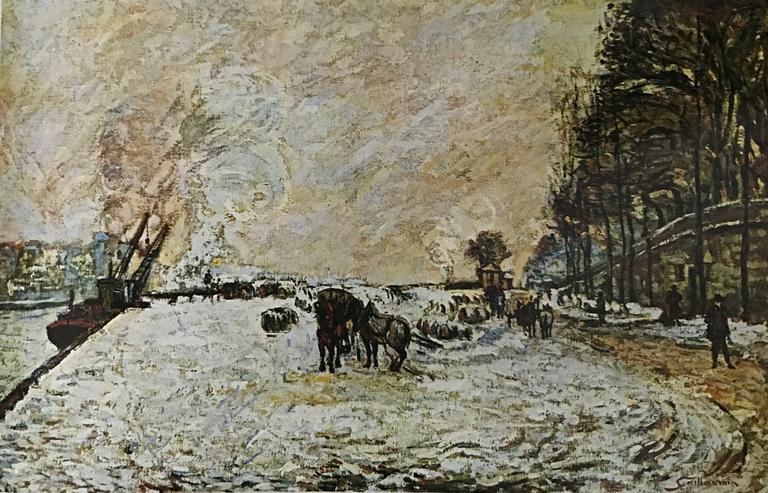 Armand Guillaumin, Quai Saint-Bernard sous la neige, Paris, 1880