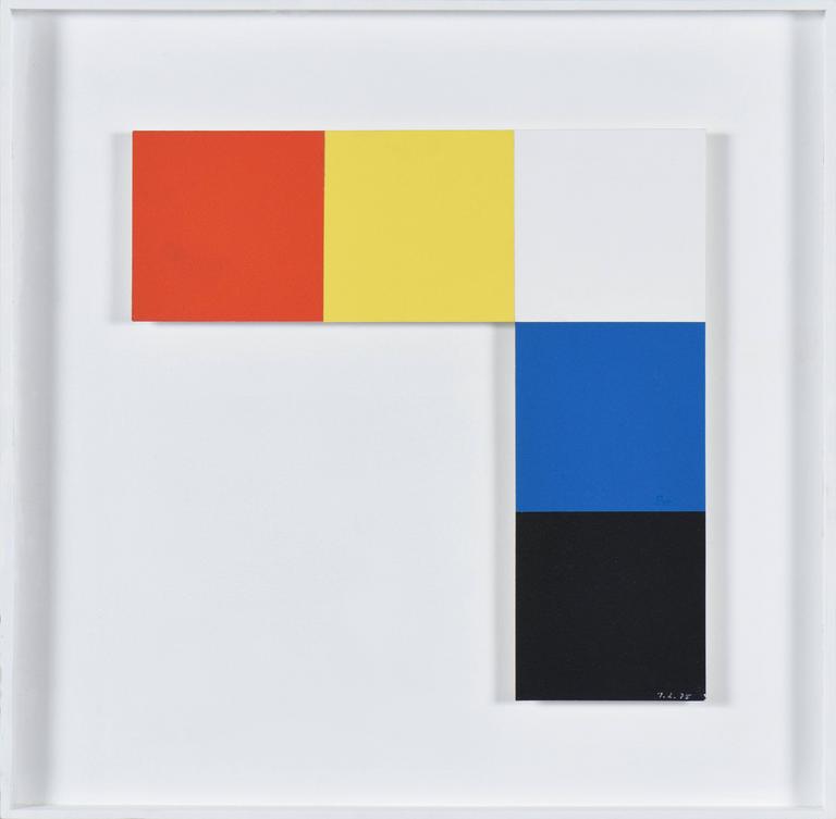 Jean Legros, Maquette sans titre (rouge, jaune, blanc), 1975