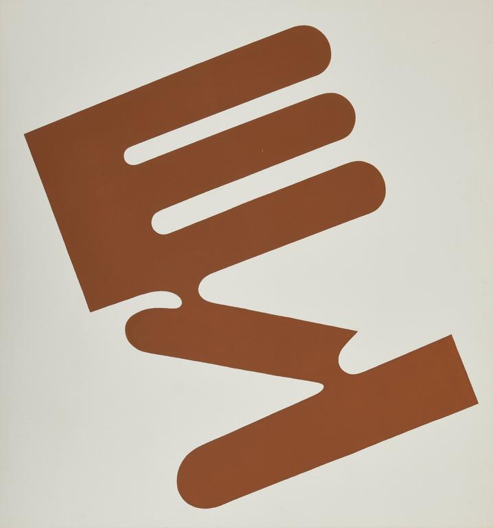 Catalogue raisonné, Jean Legros, Pochoir, Composition (marron), 1972