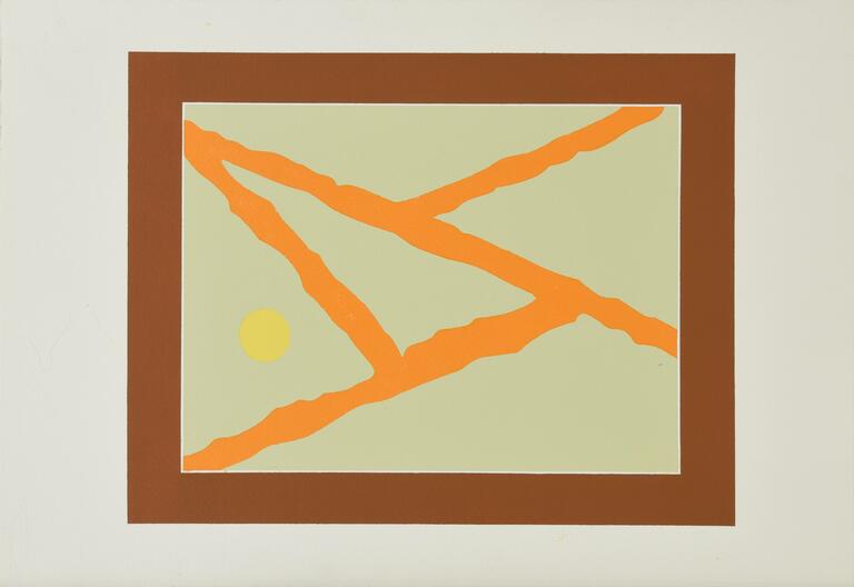 Catalogue raisonné, Jean Legros, Pochoir sans titre au point jaune